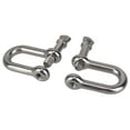 thumbnail image 2 of Lifting Hooks, Clamps Shackles 2pcs Boats Marine Metal M4/4mm Screw Pin Anchor Chain D Shackle Rigging Tool, 2 of 3