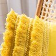 thumbnail image 3 of SAFAVIEH Grema Solid Overcut Lumbar Pillow, 12" x 36", Yellow, 3 of 4