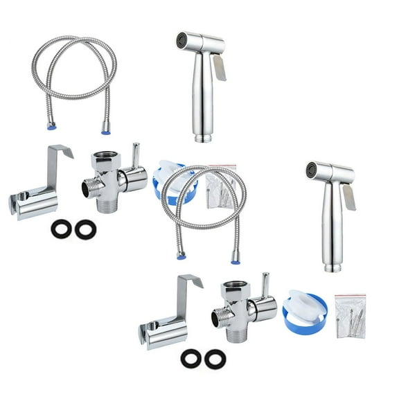 2Pack Stainless Steel 304 High Pressure Toilet Spray Kit Bathroom Bidet Sprayer Set Premium Shower For Easy Cleaning Faucets Home Decor