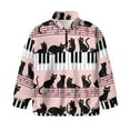 thumbnail image 4 of Chririnla Piano Black Cat Girls Hunting Sweatshirt Half Zip Pullover Sweatshirts Outdoor Casual Top for Hunting Trip Adventure Camouflage Size 7-8, 4 of 7