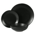 thumbnail image 5 of Gibson Home Bethel 12-Piece Matte Black Stoneware Dinnerware Set, 5 of 9