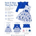 thumbnail image 5 of Aideaone Toddler Girls Dress Sleeveless Floral with Ruffle Cardigan 2 Piece Outfit Set 2-6T, 5 of 7