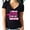 Black, variant on I Wear Pink For My Grandmother Lady V Neck Shirt Womens Tee Color Black Small