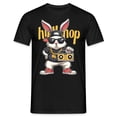 thumbnail image 2 of BUWTTER Mens Hop T Shirts Easter Festive Rabbit Graphic Tees Short Sleeve Crew Neck Summer Shirts Black L, 2 of 3