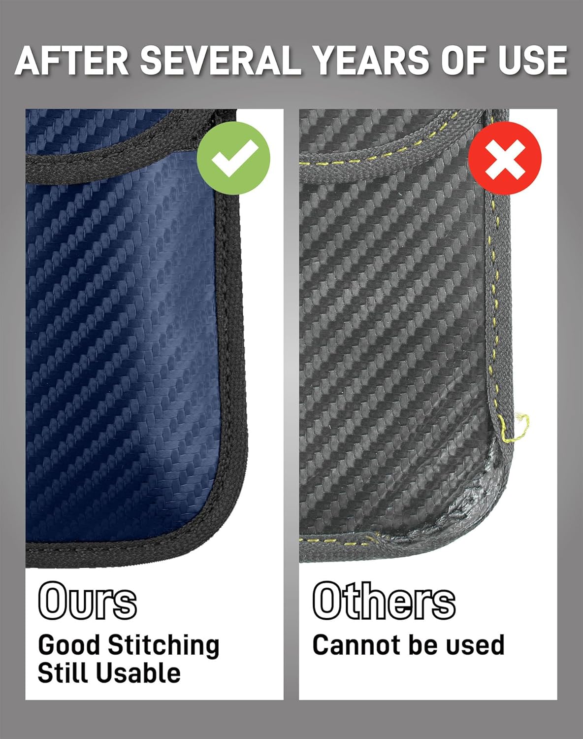 Faraday Bag for Key Fob, Premium Key Fob Protector, RFID Signal Blocking, Security Protection, Anti-Theft Pouch, Case Blocker