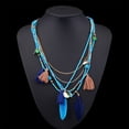 thumbnail image 2 of Necklaces & Pendants Fashion Jewelry Layer Chain Handmade Beaded Bohemian Feather Necklace with Craft, 2 of 5