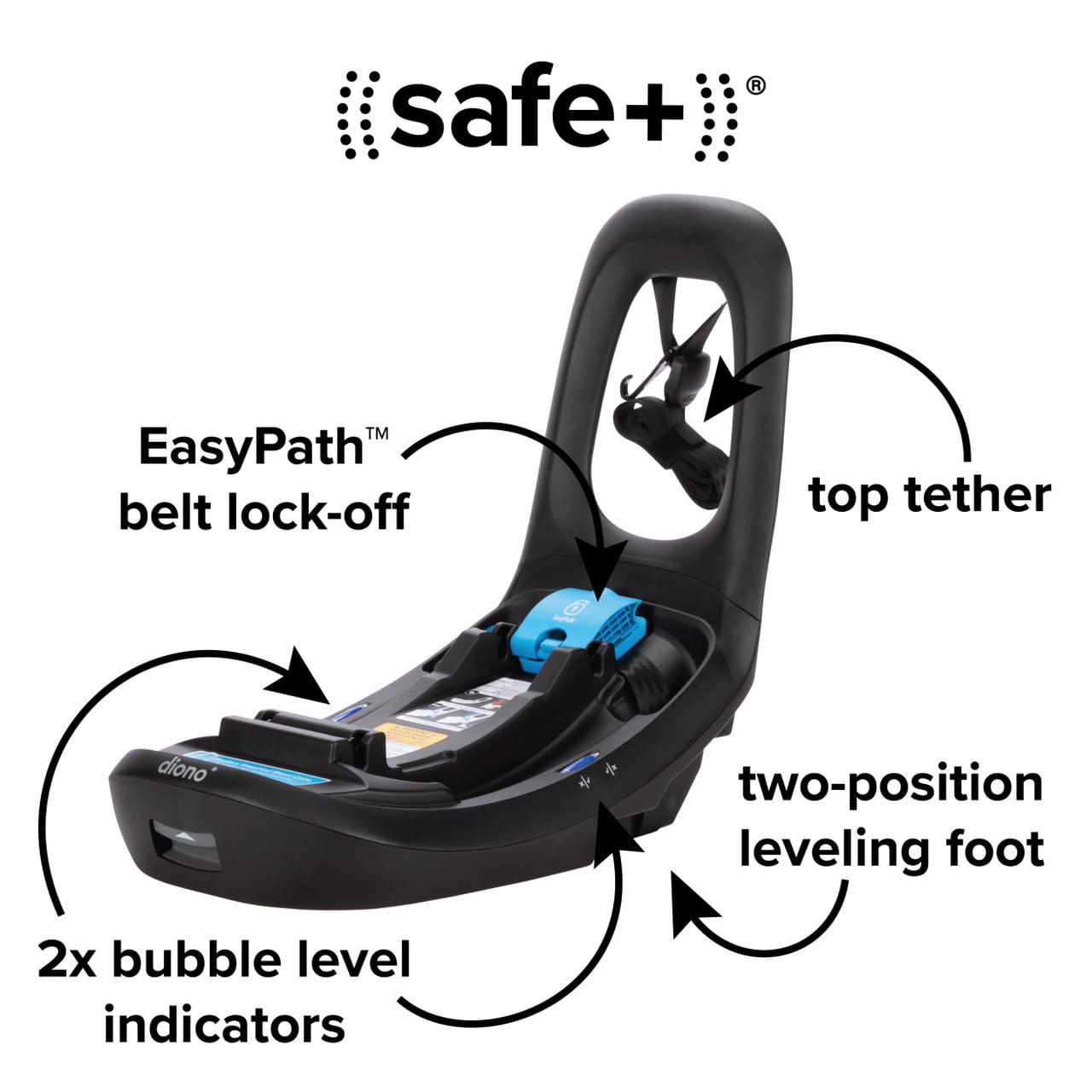 Diono LiteClik 30 RXT Infant Car Seat and Base, Black Storm