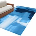 thumbnail image 2 of Area Rug 48×72in, Abstract Blue Graffiti Floor Carpet Living Room Rug, Spotted Oil Painting Art Non-Slip Welcome Mat Indoor Rugs for Bedroom Dining Room, 2 of 9