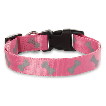 Vibrant Life Reflective Dog Collar, Pink s, Medium