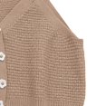 thumbnail image 5 of UACY Toddler Girls Knit Camisole Crop Top V Neck Button Front Textured Knit Tank Top Casual Sleeveless Vest for Kids ﻿ (Coffee, 5-6 Years), 5 of 7