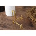 thumbnail image 4 of Plate Stands for Display Easels - Silver Metal Holder for Small Decorative Plates, Picture Frames, Plaques - Adjustable and Foldable - 4-Inch (2 Pack), 4 of 7