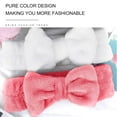 thumbnail image 4 of Diadema de spa – Paquete de 2 bandas para el cabello con lazo para mujer, banda para la cabeza de maquillaje facial, envolturas para la cabeza de forro polar de coral suave para ducha, lavado de cara Ormromra WMPH-827-4, 4 of 7