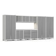 thumbnail image 1 of NewAge Products Pro Series Platinum 10 Piece Cabinet Set, Heavy Duty 18-Gauge Steel Garage Storage System, LED Lights Included, 1 of 7