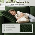 thumbnail image 6 of Patbrela 106" Sectional Sofa for Living Room, L-Shaped Modular Sectional Couch with Deep Seat, Corduroy Cloud Oversized Sofa No Assembly, Green, 6 of 10