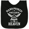 thumbnail image 2 of Inktastic Handpicked for Earth by My Aunt in Heaven with Angel Wings Newborn Bib, 2 of 3