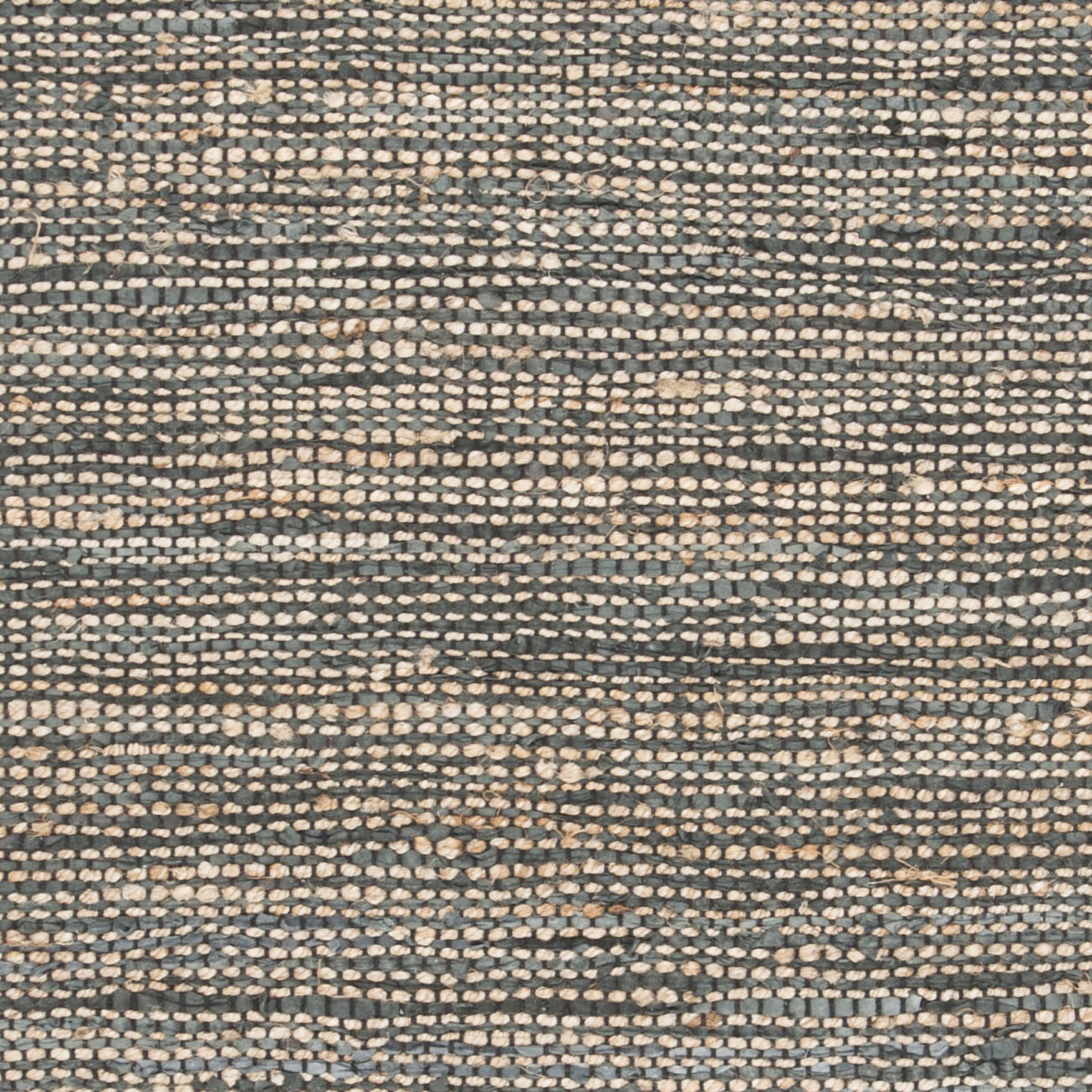 SAFAVIEH Vintage Leather Zharko Solid Braided Fringe Runner Rug, Grey, 2'3" x 9'