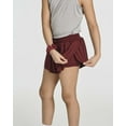 thumbnail image 4 of Real Essentials 4 Pack: Girls 2-in-1 Flowy Shorts with Spandex Liner Youth Butterfly Skirts - Athletic Dance (Ages 4-18), 4 of 6