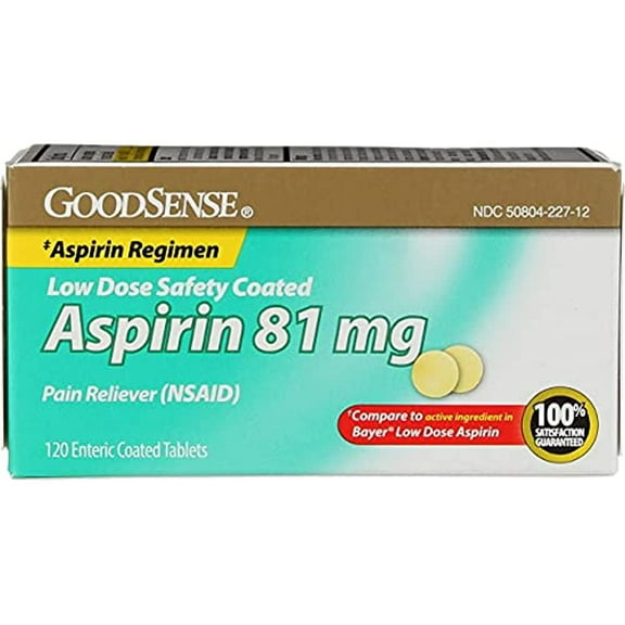 Good Sense Aspirin Low Dose 81 mg 120 Tabs