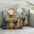 thumbnail image 3 of GOSMITH  Christmas Decoration Throw Pillow Cover Vintage Rustic Rabbit Sika Deer Holiday Winter Cushion Cases Covers Outdoor Xmas Christmas Zipper Pillowcases Home Decor, 3 of 5
