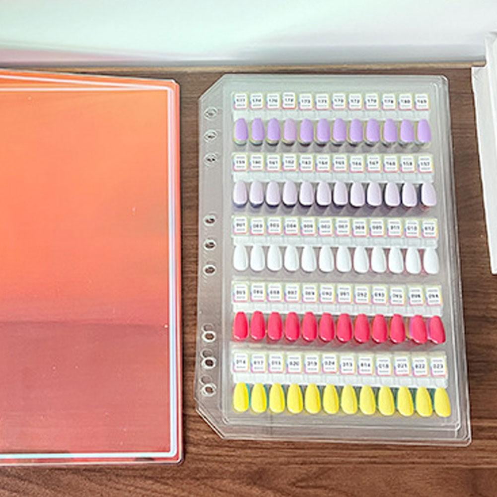 Magnetic Nail Swatches Book Large Capacity Exhibition Photo Album Card Clip Display Tips Nail Board Display Book displa nail book 240 240 swatchs Swatches 240 with magnetic n color book muestr