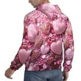 thumbnail image 6 of Haiem Pink Glitter Heart Candy Patterned Men's Hoodie with Kangaroo Pocket - Ideal Pullover Sweatshirt for Daily Wear, Travel, and Home-, 6 of 7