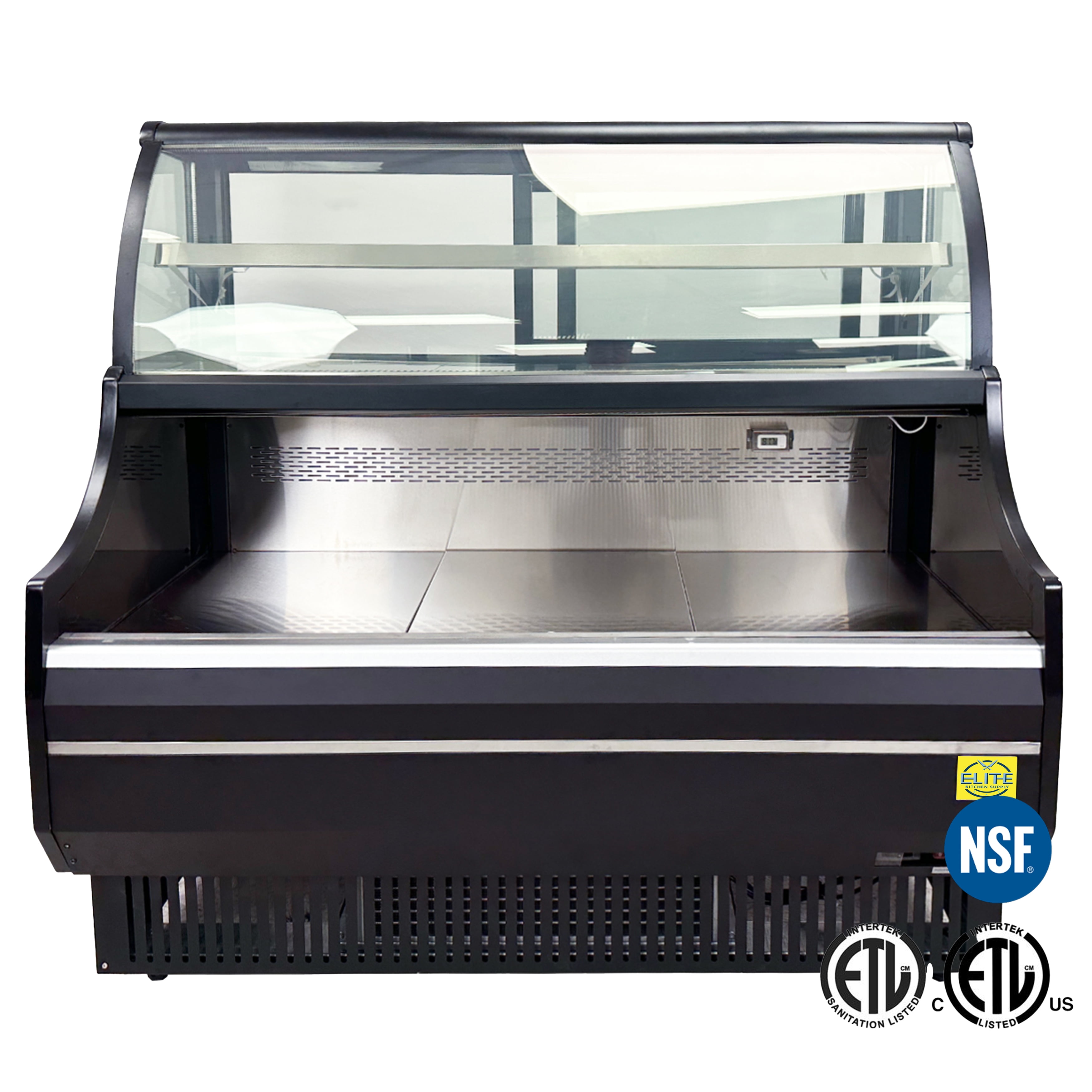62 in. Commercial Open Air Merchandiser Refrigerator Cooler Combo, Sandwich Refrigerated Merchandiser NSF ETL