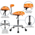 thumbnail image 4 of Pemberly Row Chaise de Bureau Moderne et Vibrante en Orange et Chrome, 4 of 7