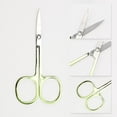 thumbnail image 3 of Unique Bargains 1 Pc Women 2.0A Scissors Eyebrow Trimmer Scissors For Beauty Parlor Stainless Steel Gradual Green, 3 of 4