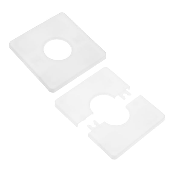 2-Pack Wall Split Flange, for 32mm OD Pipe ABS Escutcheon Plate Square Self-Adhesive Plumbing Cover Plates [White]