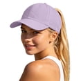 thumbnail image 2 of Qicasul Women's Breathable Mesh Baseball Cap with Ponytail Hole,Outdoor Sports Sun Protection Hiking Golf Hat Purple, 2 of 6