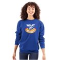 thumbnail image 3 of Funny Food Pun Joke What Up Dog Sweatshirt for Men or Women Brisco Brands S, 3 of 6