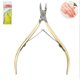 thumbnail image 1 of Tijeras profesionales para cutículas doradas - Herramienta de manicura de acero inoxidable duradero y preciso, 1 of 1