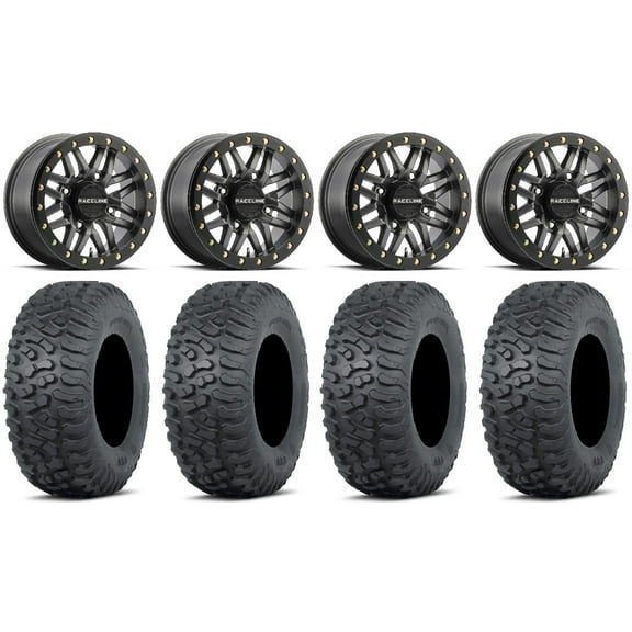 Raceline Ryno Bdlk 14" Wheels Gm 28" Terra Hook Tires Polaris RZR XP 1000 / PRO XP / Ranger XP 900/1000