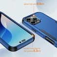 thumbnail image 3 of Dteck Case for iPhone 16 Pro Max, Heavy Duty Shockproof Protective Three Layers Phone Bumper Cover with Full Body Rubber Armor Bumper Dropproof Protection for iPhone 16 Pro Max,Navy+Black, 3 of 5