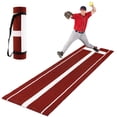 thumbnail image 1 of Costway Softball Pitching Mat with Pitching Mound, Anti-Fade Turf & Anti-Slip Foam Backing Red, 1 of 10