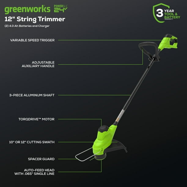Greenworks 48V (2x24V) Lawn Mower & String Trimmer & Blower Combo