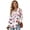 White and Pink-Butterfly Flower, variant on DISNIMO Floral Printed Hoodies for Women Waffle Sweatshirts Long Sleeve Shirts V Neck Hoodies Fall Winter Outfits, S