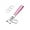 Pink Silver, variant on PU Leather Wristlet Keychain with 3 Silver Key Ring and Anti-Lost D Ring (White)