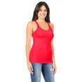 thumbnail image 2 of Women's Casual Ribbed Racerback Solid Stretch Cami Tank Top, 2 of 4