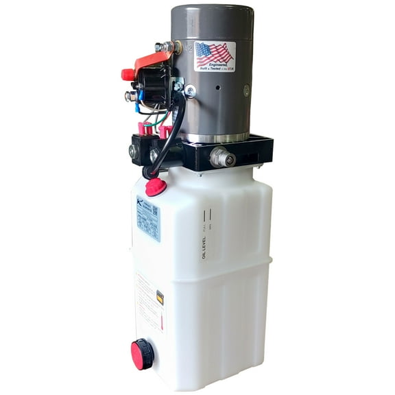 KTI Hydraulics 12 VDC Hydraulic Power Unit,Single Double Acting, 3 Quarts