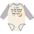 thumbnail image 3 of Inktastic I Love My Big Sister to the Moon and Back Boys or Girls Long Sleeve Baby Bodysuit, 3 of 5