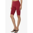 thumbnail image 4 of Women's PLUS Basic Stretch Cotton Span High Waist Above Knee Bermuda Short Leggings, 4 of 7