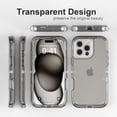 thumbnail image 5 of Heavy Duty Shockproof Protection Phone Cases, Anti-Drop, Triple Layer Transparent Protective Cover Compatible with iPhone 16 Pro Max, Crystal Gray, 5 of 7