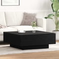 thumbnail image 1 of vidaXL Coffee Table Black oak 80 x 80 x 31 cm Engineered wood, 1 of 3