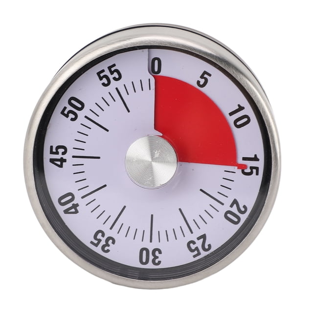 Mechanical Countdown Timer, Stainless Steel Kitchen Timer with Magnetic Base Visual Countdown Timer for Cooking Study Sports