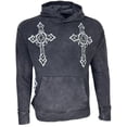 thumbnail image 2 of Archaic By Affliction Unisex Oversized Boxy Pullover Hoodie Stone Ranger, 2 of 11