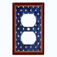 thumbnail image 2 of Metal Light Switch Plate Cover Elegant Maroon Blue Rhombus Pattern Frame FRA042, 2 of 13