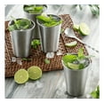 thumbnail image 2 of Stainless Steel Cups 8 oz Pint Cup Tumbler (4 Pack) - Premium Metal Drinking Glasses - Stackable Durable Cups，Chilling Beer Glasses, for Travel, Outdoor, Camping, Everyday (8oz/260ml,Silver), 2 of 9