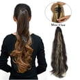 thumbnail image 1 of SAYFUT 18" Hair Extensions Long Big Wavy Claw Curly Ponytail Min Claw Clip in Hair Piece Pony Tail Synthetic Ponytail Hair Extension (Black, Medium Brown, Blonde), 1 of 7