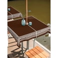 thumbnail image 2 of Square Outdoor Tablecloth with Umbrella Hole Coffee Brown Greek Key Outside Table Cloth Waterproof Patio Table Cover Geometric Greece Ancient Farmhouse Geo Zipper Tablecloths for Picnic 60x60 Inch, 2 of 8